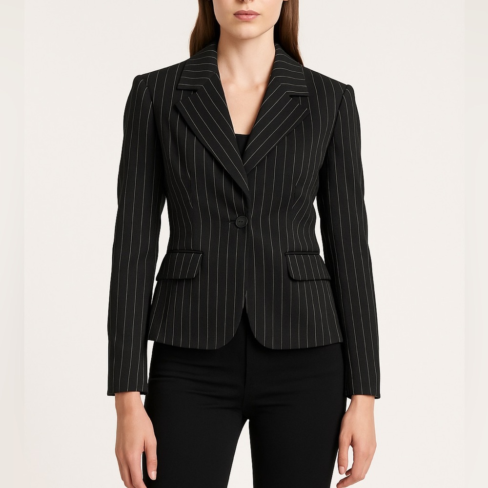 CHRISTIAN DIOR Boutique Galliano Era Pinstripe Wool Blazer Jacket FR44 US12